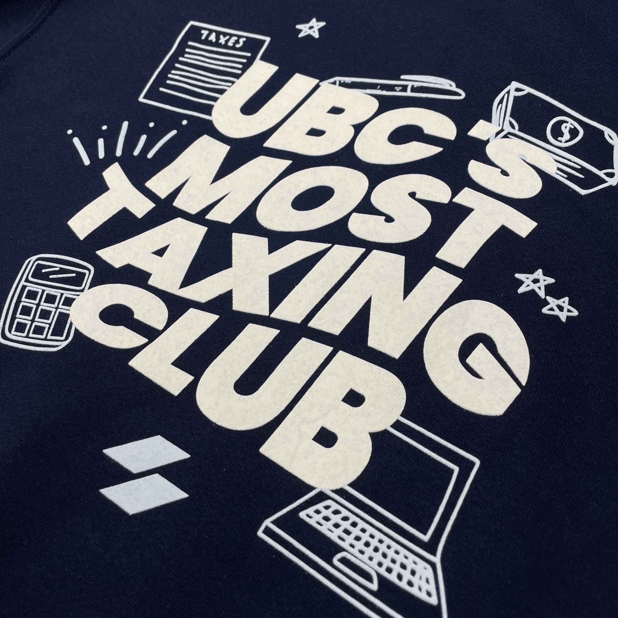 A one color screen print done for a UBC club