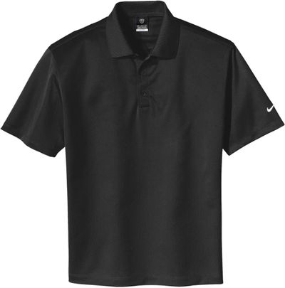 Am image of a Custom Nike Tech Basic Dri FIT Polo in Black!