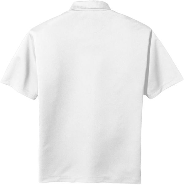 Am image of a Custom Nike Tech Basic Dri FIT Polo in White!