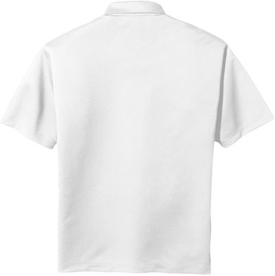 Am image of a Custom Nike Tech Basic Dri FIT Polo in White!