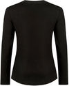 Am image of a Custom ATC Eurospun Ring Spun Long Sleeve Ladies Tee in Black!
