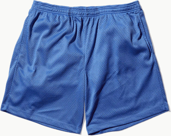 Am image of a Custom Made Blanks Practice Mesh Shorts in Marina Blue!