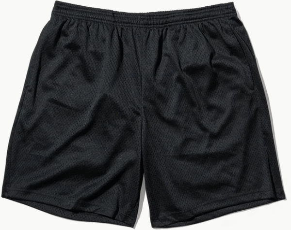Am image of a Custom Made Blanks Practice Mesh Shorts in Jet Black!