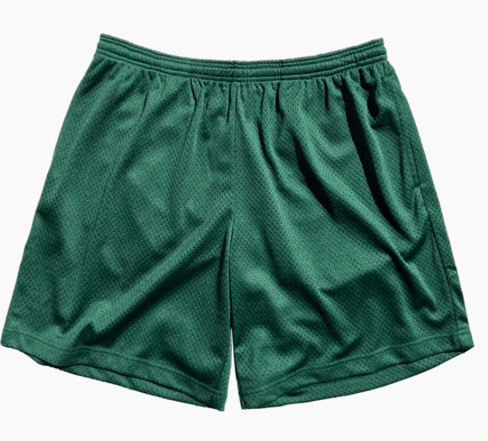 Made Blanks Practice Mesh Shorts in Pineneedle Green