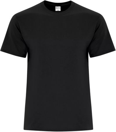 Am image of a Custom ATC Everyday Blend Side Seam Tee in Black!