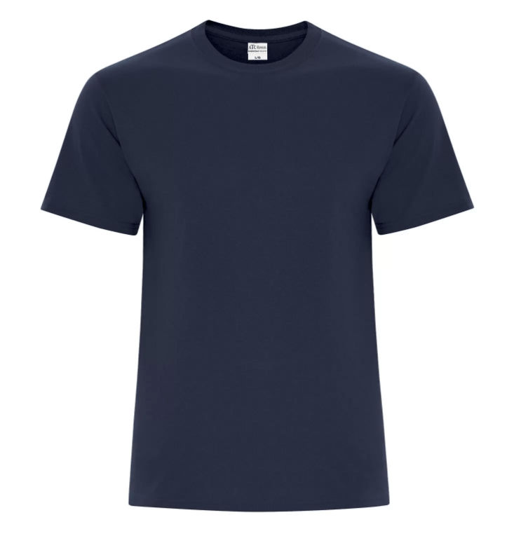 ATC Everyday Blend Side Seam Tee in Navy