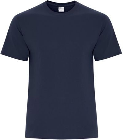 Am image of a Custom ATC Everyday Blend Side Seam Tee in Navy!