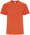 Am image of a Custom ATC Everyday Blend Side Seam Tee in Orange!