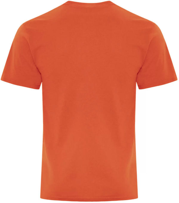 Am image of a Custom ATC Everyday Blend Side Seam Tee in Orange!