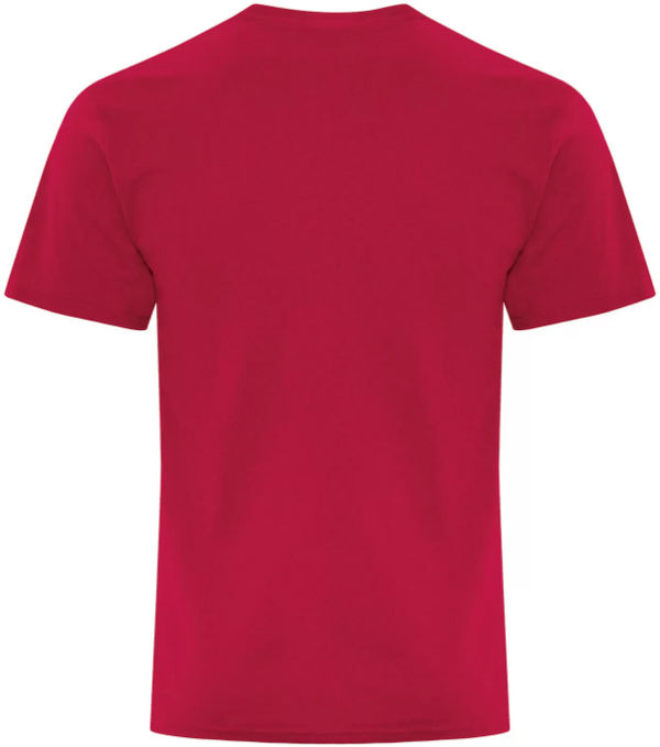 Am image of a Custom ATC Everyday Blend Side Seam Tee in Red!
