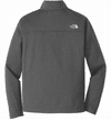 Am image of a Custom North Face Ridgewall Soft Shell Jacket in Dark Grey Heather!