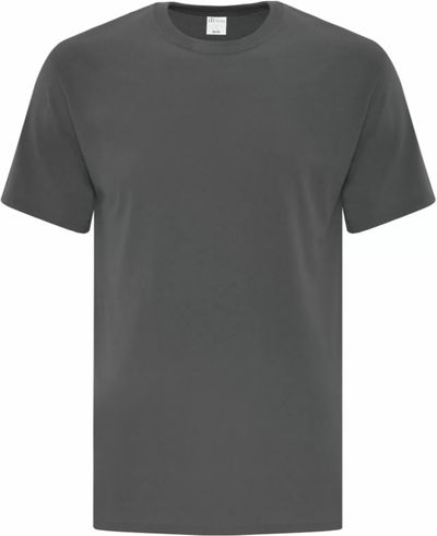 Am image of a Custom ATC Everyday Cotton Tee in Charcoal!