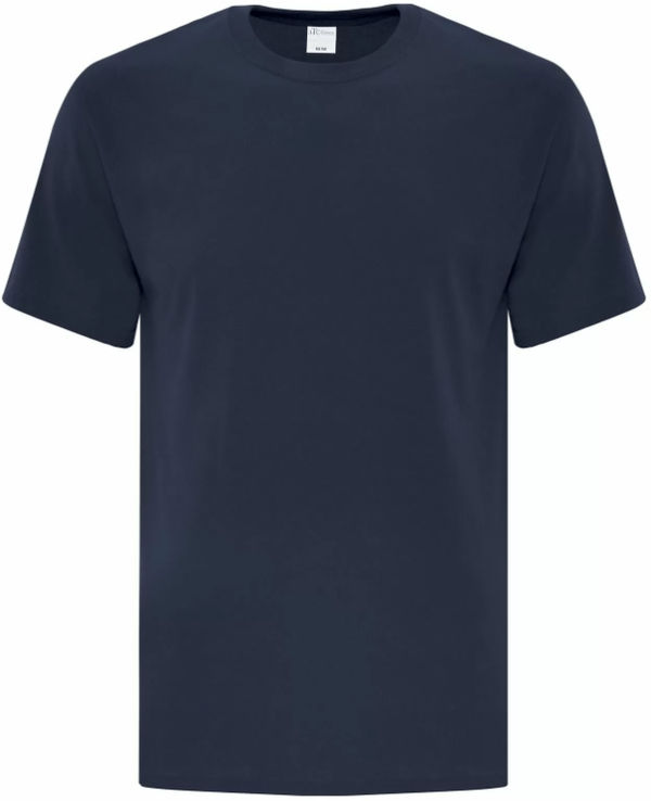 Am image of a Custom ATC Everyday Cotton Tee in Navy!