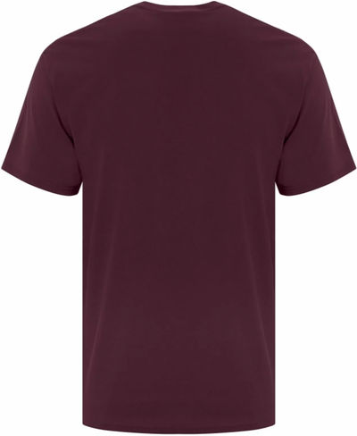 Am image of a Custom ATC Everyday Cotton Tee in Maroon!