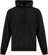 Am image of a Custom ATC Everyday Fleece Hooded Sweatshirt in Black!