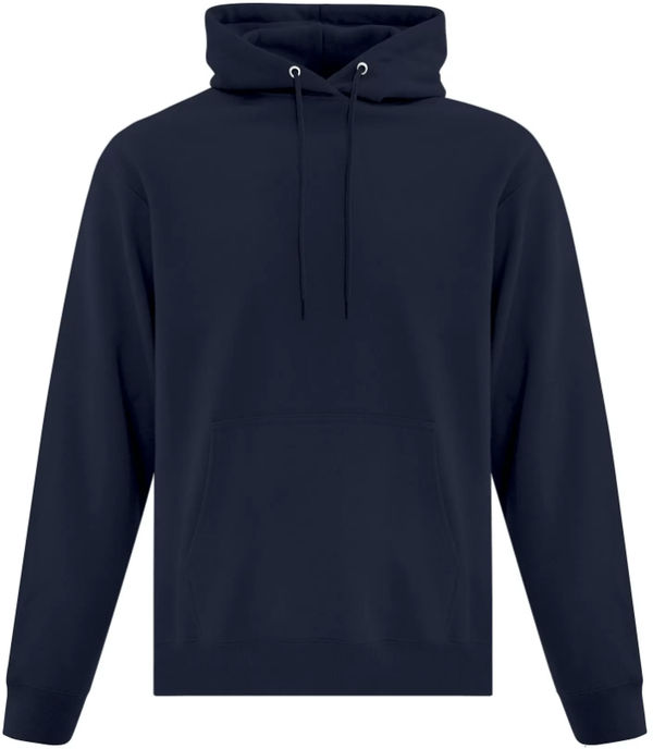 Am image of a Custom ATC Everyday Fleece Hooded Sweatshirt in Dark Navy!