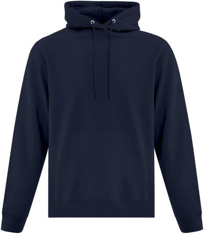 Am image of a Custom ATC Everyday Fleece Hooded Sweatshirt in Dark Navy!