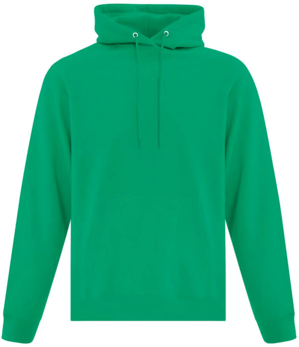 Am image of a Custom ATC Everyday Fleece Hooded Sweatshirt in Kelly!