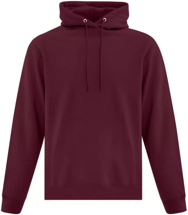 Am image of a Custom ATC Everyday Fleece Hooded Sweatshirt in Maroon!