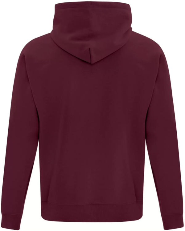 Am image of a Custom ATC Everyday Fleece Hooded Sweatshirt in Maroon!