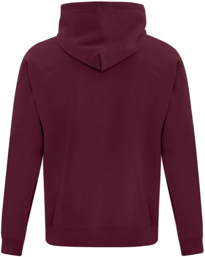 Am image of a Custom ATC Everyday Fleece Hooded Sweatshirt in Maroon!
