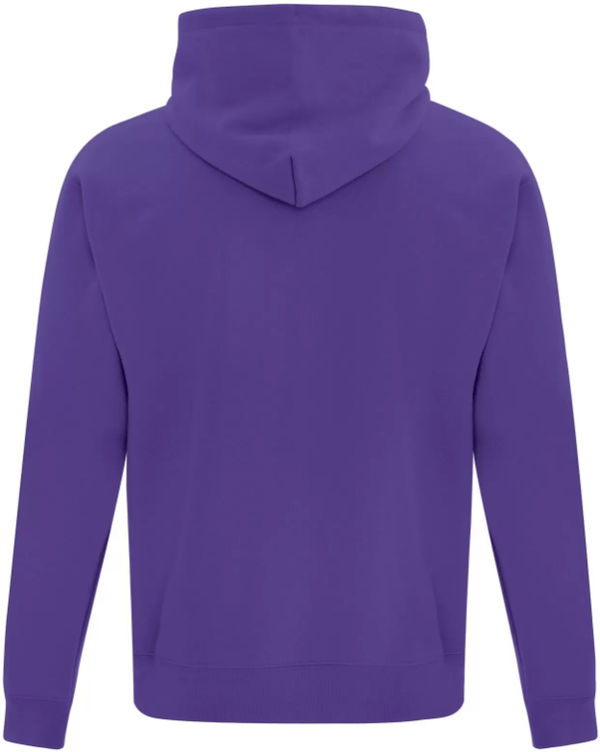 Am image of a Custom ATC Everyday Fleece Hooded Sweatshirt in Purple!