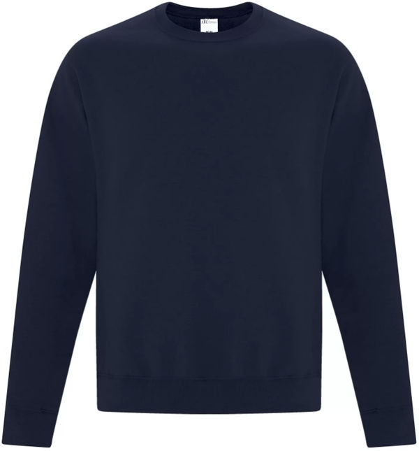 Am image of a Custom ATC Everyday Fleece Crewneck Sweatshirt in Dark Navy!