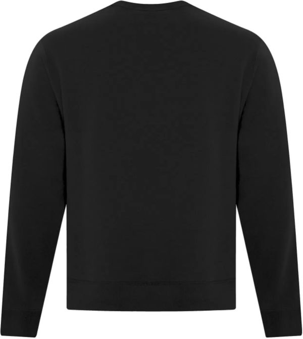 Am image of a Custom ATC Everyday Fleece Crewneck Sweatshirt in Black!