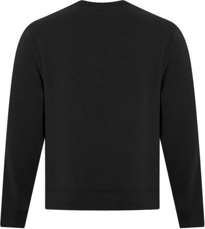 Am image of a Custom ATC Everyday Fleece Crewneck Sweatshirt in Black!
