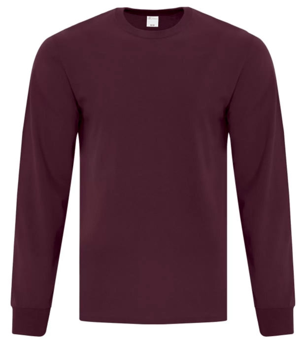 ATC EVERYDAY COTTON LONG SLEEVE TEE in Maroon
