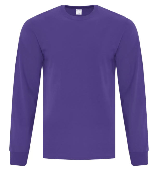 ATC EVERYDAY COTTON LONG SLEEVE TEE in Purple