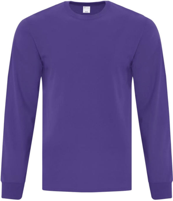 Am image of a Custom ATC EVERYDAY COTTON LONG SLEEVE TEE in Purple!