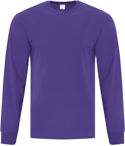 Am image of a Custom ATC EVERYDAY COTTON LONG SLEEVE TEE in Purple!