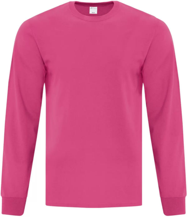 Am image of a Custom ATC EVERYDAY COTTON LONG SLEEVE TEE in Sangria!