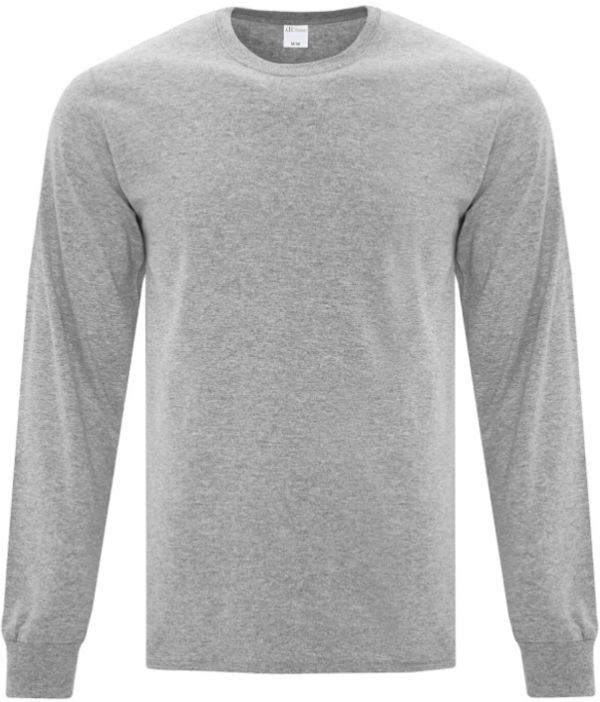 Am image of a Custom ATC EVERYDAY COTTON LONG SLEEVE TEE in Athletic Heather!