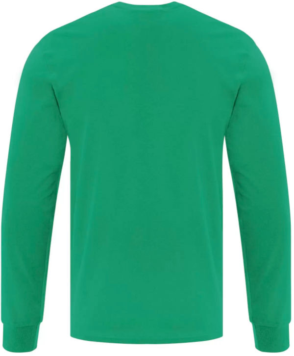 Am image of a Custom ATC EVERYDAY COTTON LONG SLEEVE TEE in Kelly!