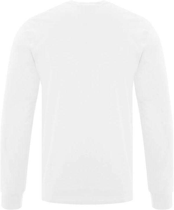 Am image of a Custom ATC EVERYDAY COTTON LONG SLEEVE TEE in White!
