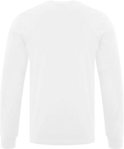 Am image of a Custom ATC EVERYDAY COTTON LONG SLEEVE TEE in White!