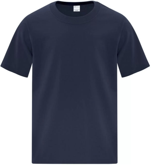 Am image of a Custom ATC Everyday Cotton Youth Tee in Navy!