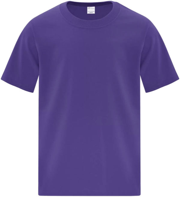 Am image of a Custom ATC Everyday Cotton Youth Tee in Purple!