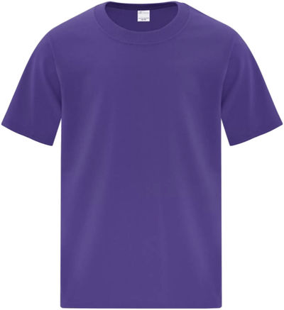 Am image of a Custom ATC Everyday Cotton Youth Tee in Purple!