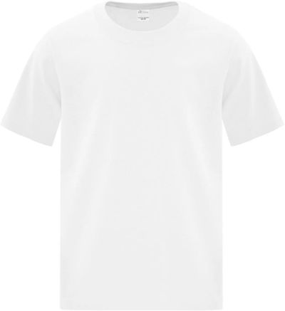Am image of a Custom ATC Everyday Cotton Youth Tee in White!