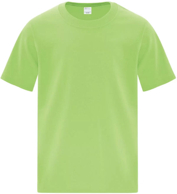 Am image of a Custom ATC Everyday Cotton Youth Tee in Lime!