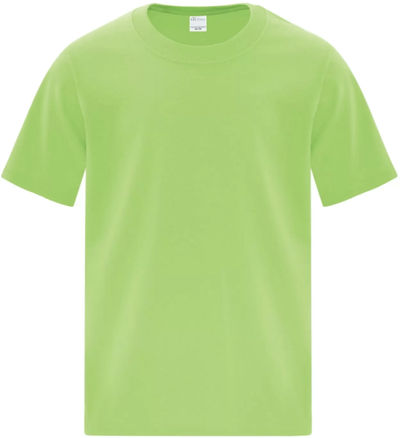 Am image of a Custom ATC Everyday Cotton Youth Tee in Lime!