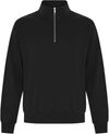 Am image of a Custom ATC Everyday Fleece Quarter Zip Sweatshirt in Black!
