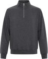 Am image of a Custom ATC Everyday Fleece Quarter Zip Sweatshirt in Dark Heather Grey!