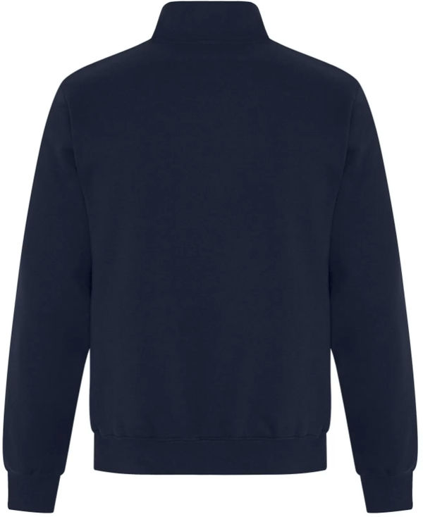 Am image of a Custom ATC Everyday Fleece Quarter Zip Sweatshirt in Dark Navy!