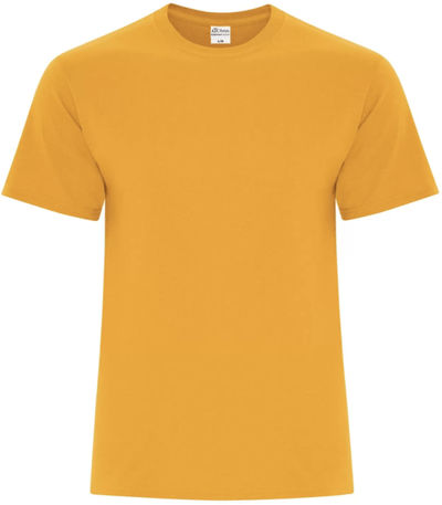 Am image of a Custom ATC Everyday Cotton Blend Tee in Gold!