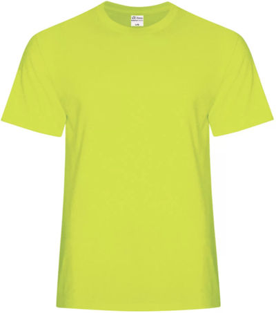 Am image of a Custom ATC Everyday Cotton Blend Tee in Safety Green!