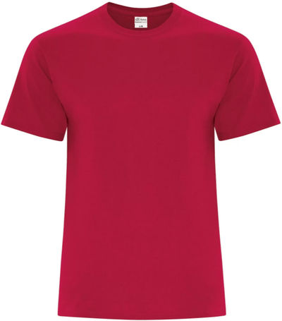 Am image of a Custom ATC Everyday Cotton Blend Tee in Red!